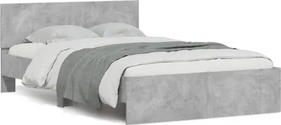 Obrázek produktu pro vidaXL Rám postele s čelem betonově šedý 120x190 cm