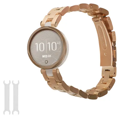 Produktbild von kwmobile Edelstahl Uhrenarmband kompatibel mit Garmin Lily Sport Ersatz Armband - Ersatzarmband für Smartwatch - 14 - 22 cm Innenmaße - Rosegold