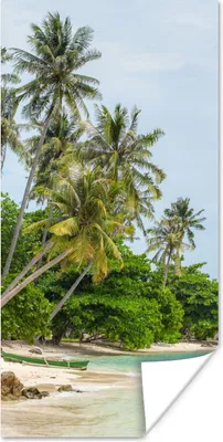 Produktbild von MuchoWow® Poster Palmen - Strand - Sommer - Tropisch 40x80 cm - Dekoration