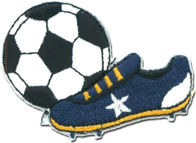 Produktbild von Fußball Fußballschuh Sport - Aufnäher, Bügelbild, Aufbügler, Applikationen, Patches, Flicken, Zum Aufbügeln, Größe: 6 x 4,3 cm