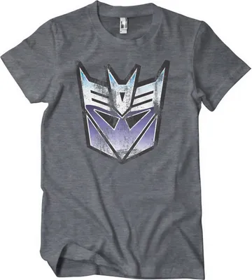 Produktbild von Distressed Decepticon Shield T-Shirt - Small - DarkHeather