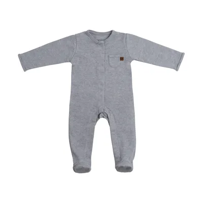 Image de Combinaison bébé "Baby's Only" avec pieds, mélange de couleurs gris, taille 68, unisexe (garçons/filles), couleur : gris mélangé