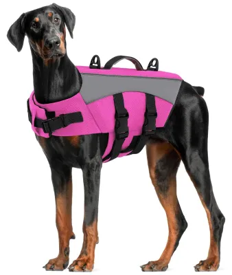 Image de Gilet de sauvetage réfléchissant pour chiens avec poignée