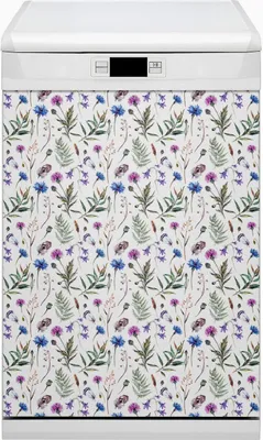 Produktbild von Küche Dekorative Magnete  Magnet Folie für Geschirrspüler 45x80 cm   - Blumen von Wiesen
