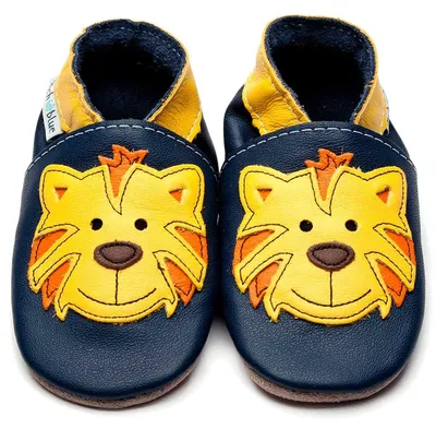 Produktbild von Inch Blue Tommy Tiger Kleinkinder Krabbelschuhe Dunkelblau/Gelb (Navy), 3635-NVY