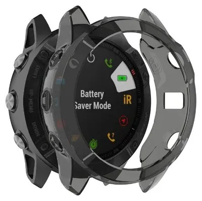 Immagine prodotto di Custodia subtel TPU compatibile con Garmin Fenix 6X / 6X Pro / 6X Pro Solar - 51mm protezione, bumper per smartwatch bracciale fitness, Trasparente, assorbe urti, evita danni e costose riparazioni