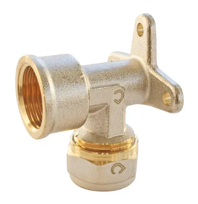 Productafbeelding van SOMATHERM FOR YOU - 4747-20-15S - Muurbevestiging met compressie voor meerlaags buis Ø20 - Vrouwelijke aansluiting 15/21 (1/2'') - Hiermee kan een meerlaags buis Ø20 eenvoudig worden aangesloten op een moer zonder speciaal gereedschap (2 ringsleutels zijn voldoende)