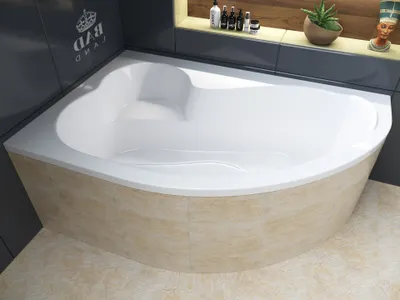 Zdjęcie produktu dla Wanna Akrylowa Zestaw 3w1 Asymetryczna 160x105 Lewa Biała, Nowoczesny Chrom Premium Syfon i Nogi (stelaż) w komplecie | BADLAND MEGA