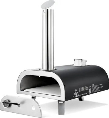 Produktbild von 12" Outdoor-Pizzaofen Tragbarer Holzpellet-Pizzaofen Eisensprühfarbe Camping