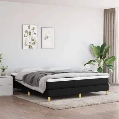 Immagine prodotto di Letto a molle con materasso nero 160x200 cm in tessuto