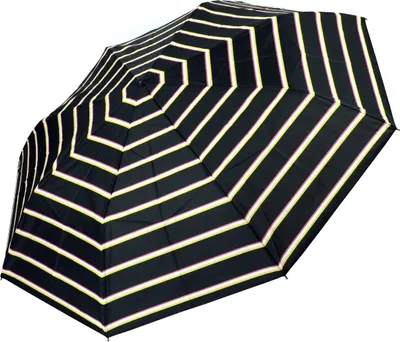 Produktbild von Tom Tailor Taschenregenschirm Minischirm Damenschirm Manuell Schwarz Stripes