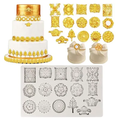 Image de Solidchoice - Moule à fondant baroque pour la décoration de gâteaux