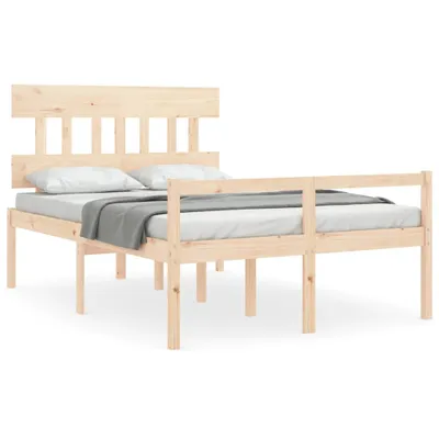 Produktbild von Seniorenbett mit Kopfteil 120x200 cm Massivholz