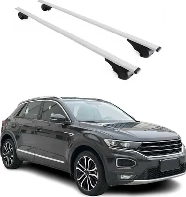 Produktbild von Dachträger Grundtäger für VW T-Roc 2017-2025 75kg Metall Silber 2 tlg