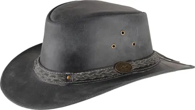 Scippis Outdoor Western-Lederhut Williams geflochtenes Band in schwarz