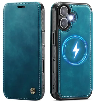 Produktbild von iPhone 17 Hülle - CaseMe 053 Slim Book Case - MagSafe Compatible - Blau