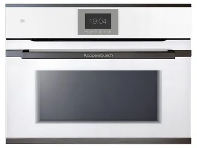 Produktbild von Küppersbusch Kompakt-Pyro-Backofen weiß mit Design-Kit Black Chrome