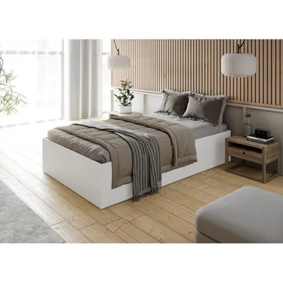 Produktbild von Bett BELLA 120x200cm, farbe weiss, mit Rahmen, ohne Matratze