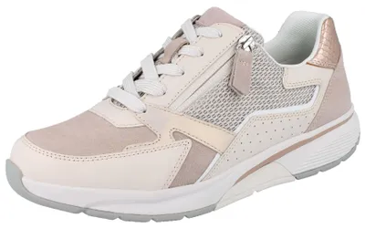 Produktbild von GABOR Rollingsoft Damen Sneaker beige kombi Lederkombination/Textil - Größe: UK 7