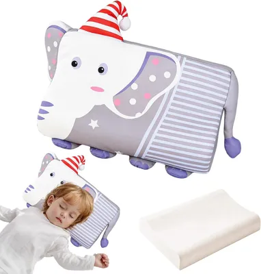 Produktbild von Kinderkissen 45x27x6 cm, ergonomisch, atmungsaktiv, hypoallergen, für Schlafen