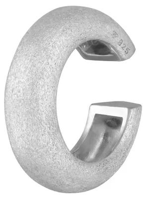 Productafbeelding van Heren Oorclip van 925 Sterling Zilver met Matt Afwerking