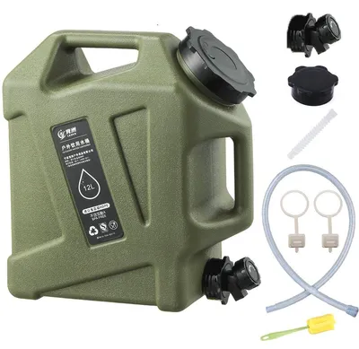 Produktbild von Wasserkanister Campingkanister Trinkwassertank - 12 Liter - BPA-frei HDPE - Mit Auslaufhahn und Griffen