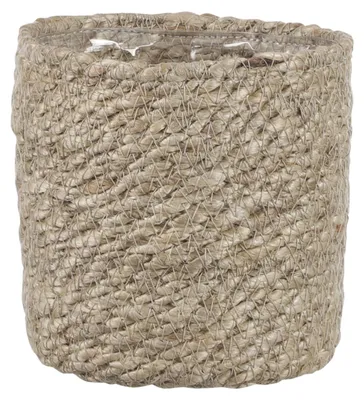Produktbild von Mica Decorations Pflanzentopf - Rattan - braun - Pflanzkorb - 12x12cm
