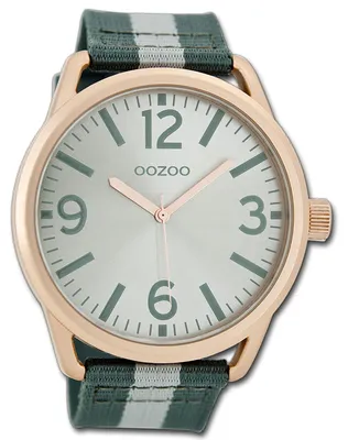 Produktbild von Oozoo Herrenuhr Timepieces grün Lederarmband Quarz Analoguhr D3UOC7052A