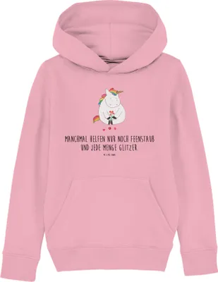 Produktbild von Mr. & Mrs. Panda Kinderpullover Einhorn Traurig 9-11 Jahre (134/146) - Baumwolle Pink - Geschenk, Kapuzenpulli, Glitzer, Unicorn, Hoodie, Blume, Kinderbekleidung, Trauer
