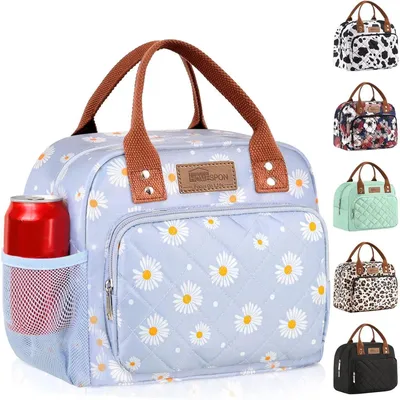 Productafbeelding van Lunchtas, geïsoleerd, voor dames en heren, blauw, met zijvak