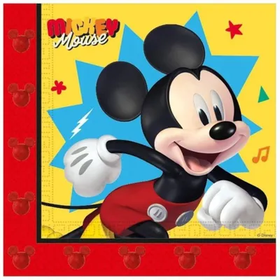 Produktbild von "Mickey Jump Into The Fun" Partydeko Artikel Variante: 20 Servietten | 33x33cm Papier