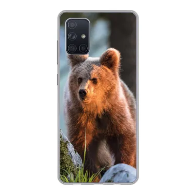 Produktbild von MuchoWow® Handyhülle Schutzhülle Hülle für Samsung Galaxy A51 Bär - Braun - Tier Silikon Softcase Handy Hülle - Schutzabdeckung