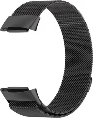 Obrázok produktu pre CHPN – Náramok kompatibilný s Fitbit Charge 5 – Milanese náramok – Čierna farba – Náramok pre Fitbit – Štýlový náramok – Kovový náramok