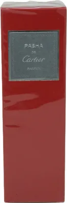 A red box of Cartier Pasha de Cartier Eau de Parfum.