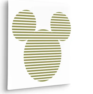 Produktbild von Keilrahmenbild - Mickey Horizontal Stripes - Größe 40 x 40 cm