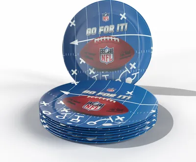 Produktbild von Papp-Teller NFL 23 cm 6 Stück Motiv 1 Partyteller für Motto-Party Geburtstag