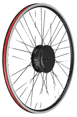 Obrázek produktu pro Sada pro přestavbu na motor v náboji, možnosti napájení 48 V, univerzální kompatibilita, motor v předním náboji 700C (28"/29") 48 V 500 W, V-brzdy, není nutný displej, snímač brzd