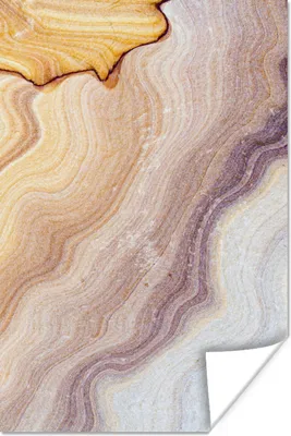 Produktbild von MuchoWow® Poster Marmor - Textur - Sandstein - Gold - Marmoroptik 120x180 cm - Kunstposter