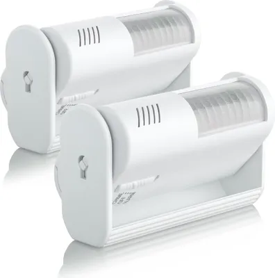 Produktbild von 2x Bewegungsmelder mini, Alarm Klingel Durchgangsmelder kabellos batterie SEBSON
