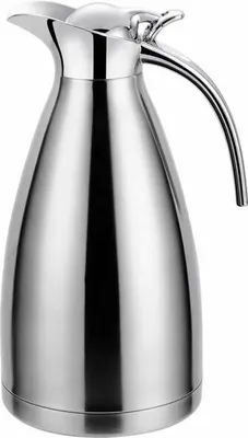 Image de Thermos 2L Isolation pot Théière Thermos Bouteille de café Argent