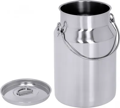 Produktbild von Milchkanne, Transportkanne, mit Deckel, 0,5-5 Liter Inhalt wählbar, extra schwere Qualität : 5 l Variante: 5 l