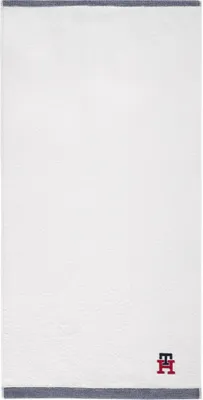 Produktbild von Tommy Hilfiger Baumwolle Badetuch Monogram Farbe White Größe 100x150