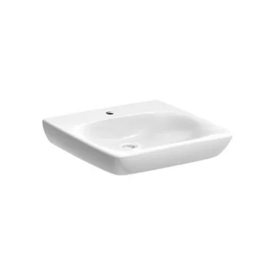 Produktbild von Geberit Waschtisch RENOVA COMFORT 550 x 550 mm, barrierefrei, mit Hahnloch, ohne Überlauf weiß 258557000