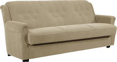 Produktbild von Max Winzer Sofa 3-Sitzer mit Bettfunktion Freiburg - Flockstoff sand - Maße: 207 x 83 x 89 cm
