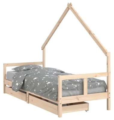 Obrázek produktu pro vidaXL Dětská postýlka se zásuvkami 80x200 cm borovicový masiv