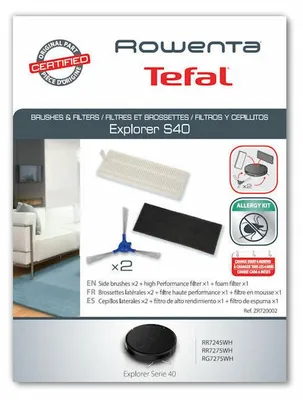Image de Rowenta filtres anti-allergie brosses robot aspirateur Explorer 20 40 45 50 Smart