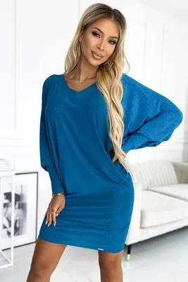 Zdjęcie produktu dla Numoco Damska mini sukienka Aesluagun granatowa L/XL