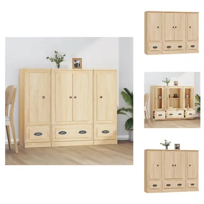 Produktbild von vidaXL Highboards 3 Stk. Sonoma-Eiche Holzwerkstoff -  Sideboards