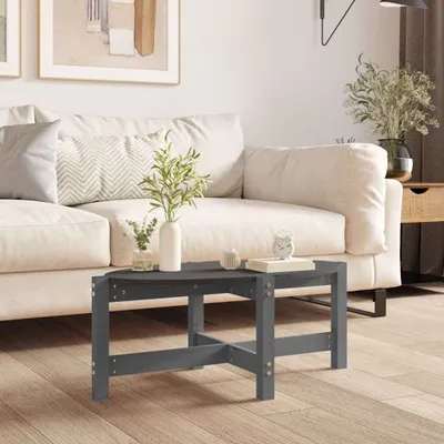 Produktbild von "2026 Promotion" Couchtisch Wohnzimmer - Kaffeetisch - Grau 87x48x35 cm Massivholz Kiefer - Sofatisch CC28874