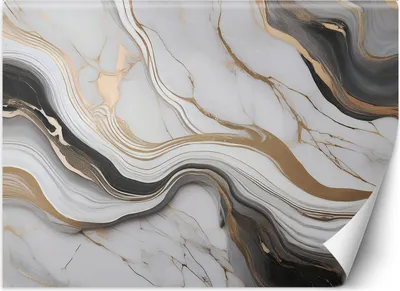 Produktbild von Vlies fototapete Weißer Marmor mit Gold Abstraktion 400x280 cm Feeby Weiß inkl. Kleber einfache Montage